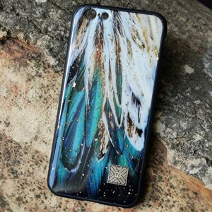 Чохол Epoxy Case для Apple iPhone 6 Plus / 6S Plus Green Feather