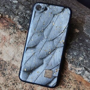 Чохол Epoxy Case для Apple iPhone 7 / 8 / SE 2020 Grey Feather