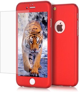 Чохол Full із захисним склом для Iphone 6/6s Red (HbP6225)