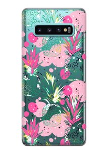 Чохол iSwag для Samsung Galaxy S10 Ананаси (H403)