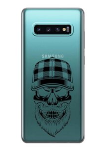 Чохол iSwag для Samsung Galaxy S10 Plus Бородатий череп (H480)