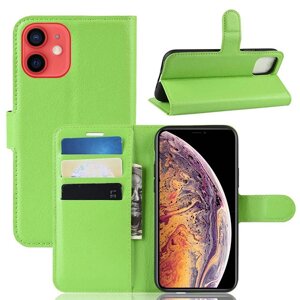 Чохол-книжка Litchie Wallet для Apple iPhone 12 Mini Green