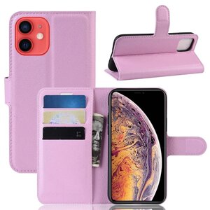 Чохол-книжка Litchie Wallet для Apple iPhone 12 Mini Pink