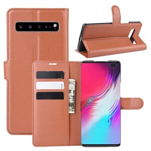 Чохол-книжка Litchie Wallet для Samsung Galaxy S10 5G Brown (hub_lvrg97958)