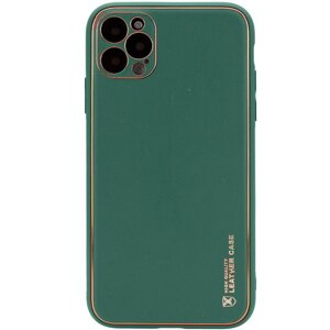 Чохол шкіряний Xshield Apple iPhone 13 Pro Зелений/Army green