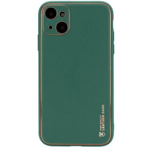 Чохол шкіряний Xshield Apple iPhone 14 Зелений / Army green