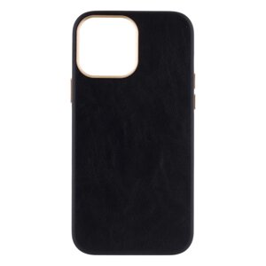 Чохол Leather Case Gold для iPhone 13 Pro Max Black