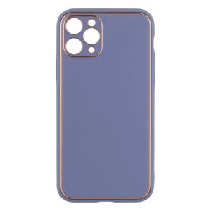 Чохол Leather Case Gold with Frame для Apple iPhone 11 Pro Gray Lilac