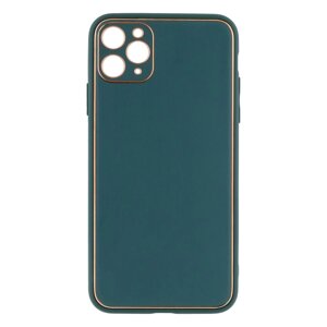 Чохол Leather Case Gold with Frame для Apple iPhone 11 Pro Max Dark Green