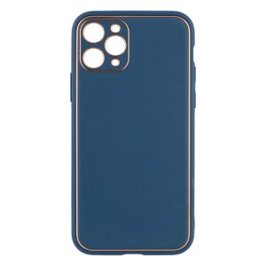 Чохол Leather Case Gold with Frame для Apple iPhone 11 Pro Navy Blue