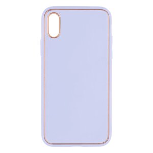 Чохол Leather Case Gold with Frame для Apple iPhone Xs Lilac