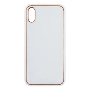 Чохол Leather Case Gold with Frame для Apple iPhone Xs White