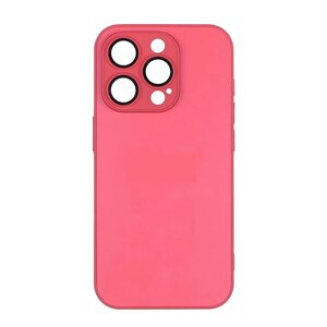 Чохол-накладка скляний матовий із захистом камери Matte AG-Glass iPhone 12 Cola Red