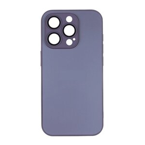 Чохол-накладка скляний матовий із захистом камери Matte AG-Glass iPhone 12 Deep Purple