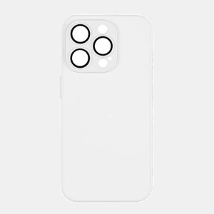 Чохол-накладка скляний матовий із захистом камери Matte AG-Glass iPhone 15 Max Pearly White