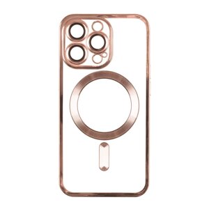 Чохол TPU Metallic Full Camera Magsafe Apple iPhone 15 Rose Gold