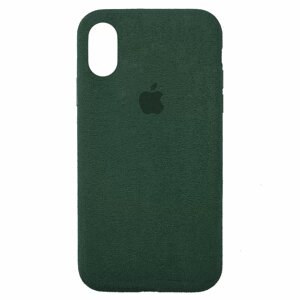 Чохол Turister для Iphone XS модель Alcantara Зелений (Alc_XSGr)