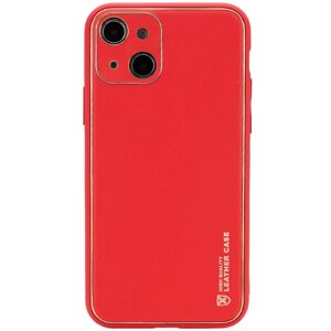 Чохол Xshield для Apple iPhone 14 Шкіряний Червоний / Red