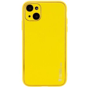 Чохол Xshield для Apple iPhone 14 Шкіряний Жовтий / Yellow