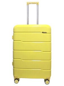 Валіза середня M+ з поліпропілену Milano bag 0305 84л Жовтий