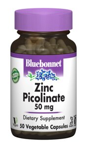 Цинк Піколінат 50мг, Bluebonnet Nutrition, 50 гелевих капсул