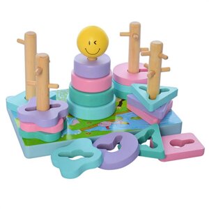 Дерев'яна іграшка Геометрика Tree Toys MD 2112 із пірамідкою