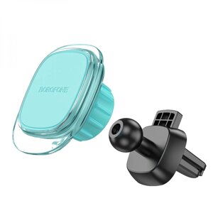 Утримувач для смартфона магнітна фіксація смартфона Borofone BH82 Clear Turquoise