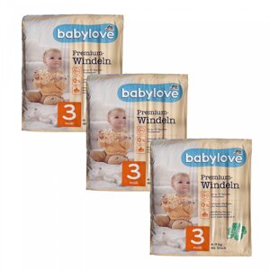 Дитячі одноразові підгузки Babylove Premium 3 midi (4-9) кг 138 шт