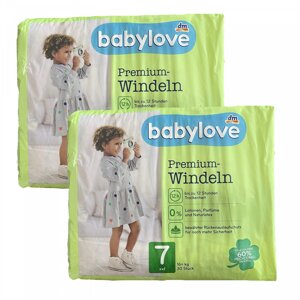 Дитячі одноразові підгузки Babylove Premium 7 xxl 16+ кг 60 шт