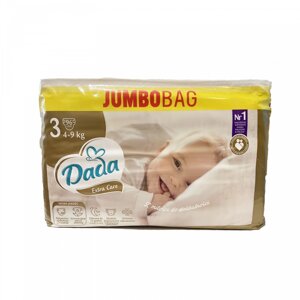 Дитячі одноразові підгузки Dada Extra Care Jumbo Bag 3 MIDI (4-9 кг) 96 шт