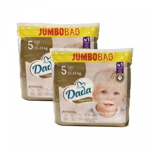 Дитячі одноразові підгузки Dada Extra Care Jumbo Bag Розмір 5 JUNIOR (15-25 кг) 136 шт