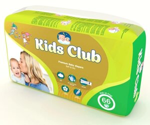 Дитячі підгузки Kids Club 3 Midi 4-9 кг 66 шт