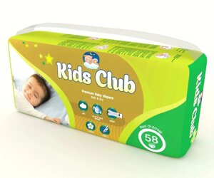 Дитячі підгузки Kids Club 4 Maxi 9-20 кг 58 шт