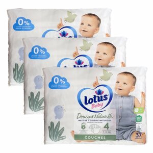 Дитячі підгузки Lotus Baby 4 (7-12 кг) 111 шт