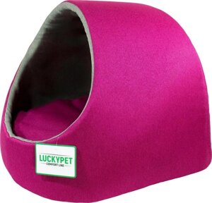 Будиночок для собак і кішок Lucky Pet Руді №1 36 x 37 x 32 см Фуксія (4820224212883)