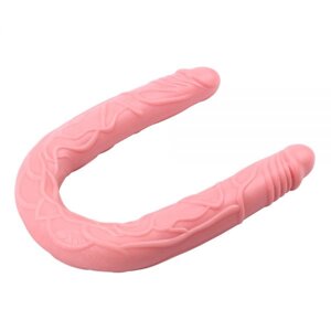 Подвійний фалос рожевий Chisa Jelly Flexible Double Dong