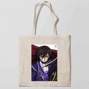 Еко-сумка шопер з принтом Code Geass Hangyaku no Lelouch-Код Гіас Повсталий Лелуш Кавун Бежевий