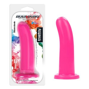 Фалоімітатор рожевий для страпона Lovetoy Silicone Holy Dong Large 6.0