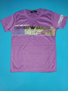 Футболка Armani для хлопчика 122-128 см Бузковий (ю153)