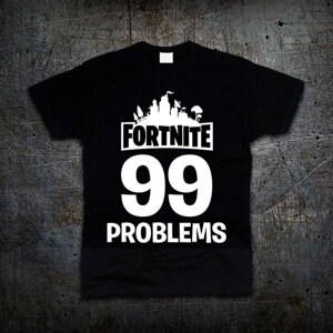 Футболка Fruit of the Loom 99 Problems Фортнайт Fortnite Чорний 104 см (5730)