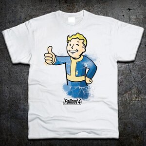 Футболка Fruit of the Loom Волт-Бой Фаллаут Vault-Boy Fallout Білий 104 см (1987)