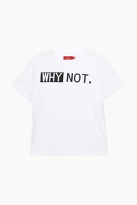 Футболка з принтом жіноча OnMe CTM OM-WBP02304 "Why Not" 2XL Білий (2000989894100)