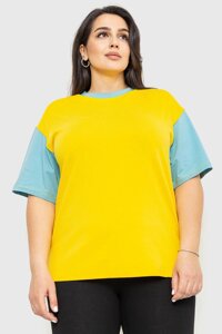 Футболка жіноча батал жовто-блакитний 102R289-2 Ager XXL-XXXL