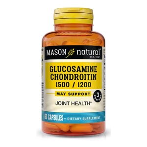 Глюкозамін Хондроїтин Glucosamine Chondroitin Mason Natural 60 капсул