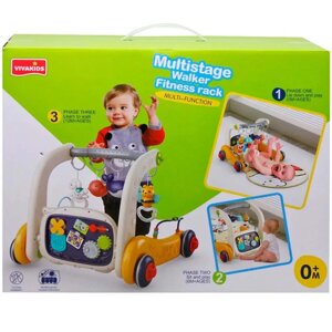 Ходунки музичні Viva Kids Multi - Function 3 у 1 White and orange (140329)