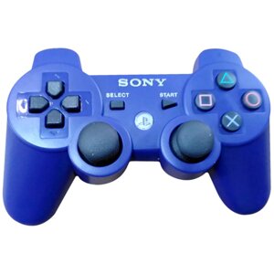 Ігровий бездротовий геймпад DualShock PS3 акумуляторний джойстик із функцією вібрації для PlayStation 3 Синій