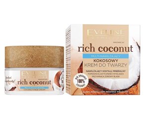 Інтенсивний зволожуючий кокосовий крем для серії Rich Coconut Eveline 50 мл