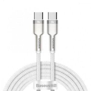 Кабель Baseus Cafule Metal Type-C to Type-C 100W (2m) (білий)