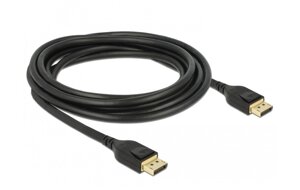 Кабель монітора-сигнальний Delock DisplayPort M/M 3.0m v1.4 8K@60Hz 19pin D=7.5mm Sert. чорний (70.08.5661)