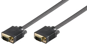 Кабель монітора-сигнальний Goobay VGA HD15 M/M 0.8m AWG23 2xShielded 3xCoax+8xSync чорний (75.09.3005)